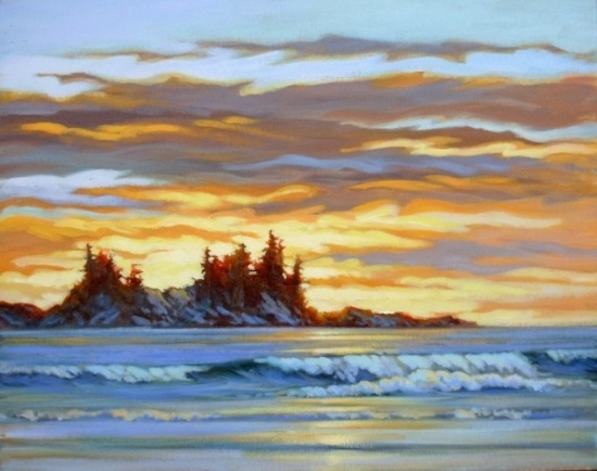 Sunset Glow, Tofino, 16”x20”