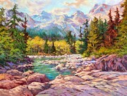 Creekside, 30”x40”, acrylic on canvas