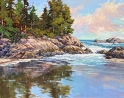 Shoreline Bliss, 24”x30” acrylic on canvas